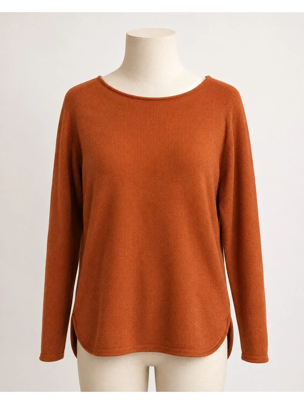 Women's Michael Kors Burnt Orange Sweater Size XL With Back Zipper Fall Cozy